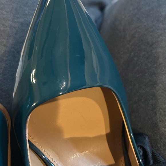 Express Dark Teal Patent Leather Pumps Size 9 (Arrived W/Some Scuffs) NWT - Picture 7 of 7